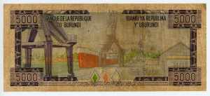 Burundi 5000 Francs 1989 ... 